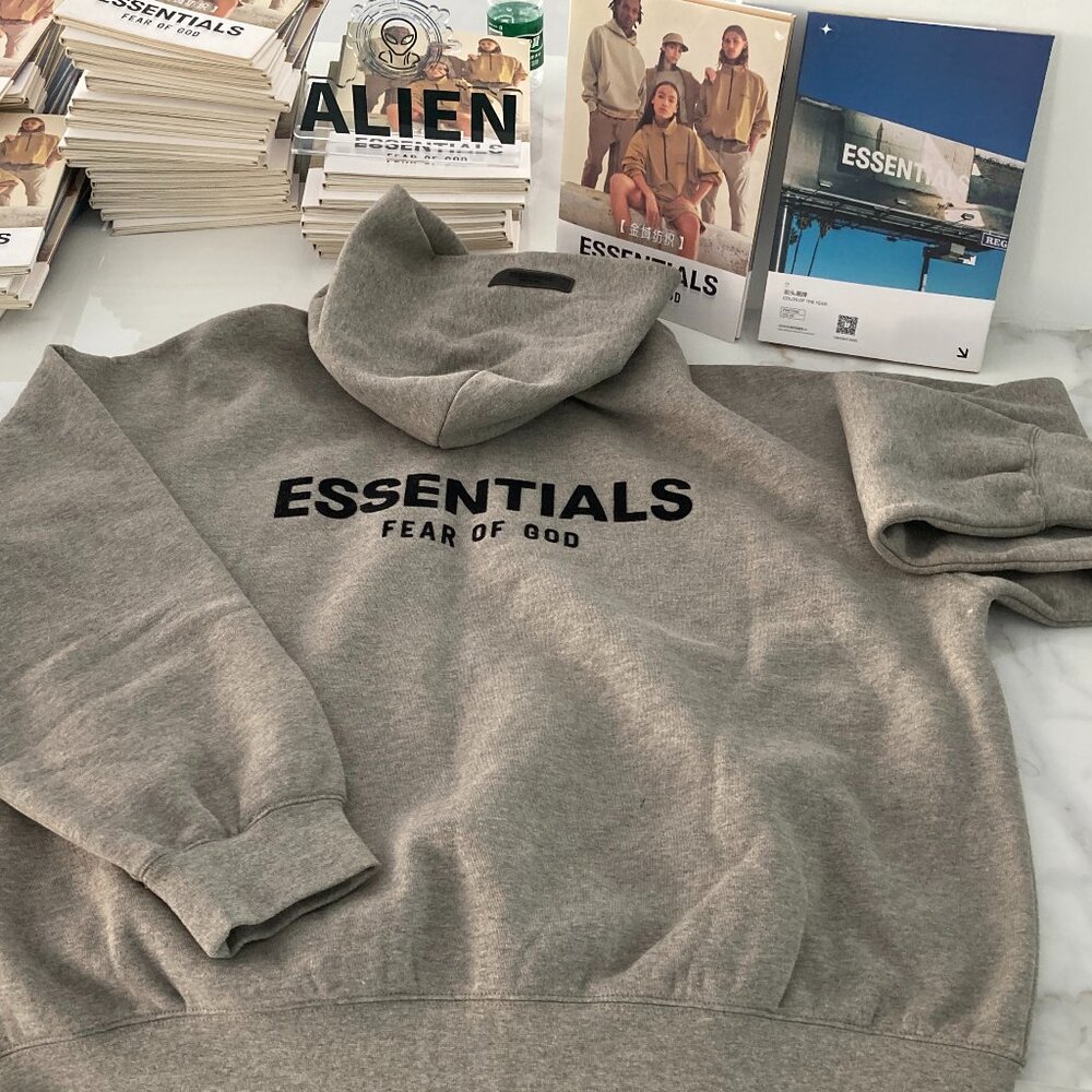 Fear of God Essentials Gray Hoodie